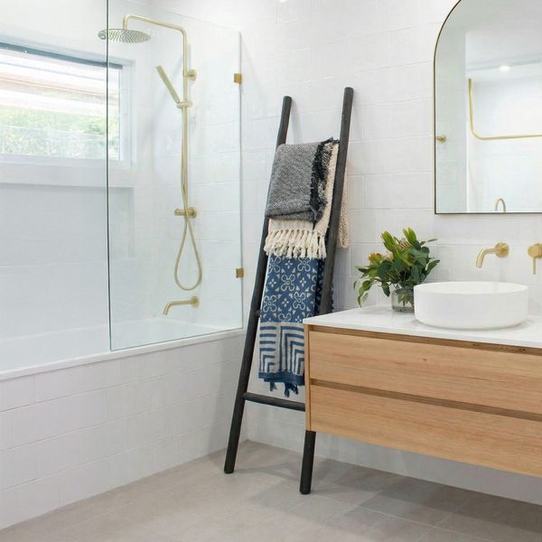 Grande Échelle en Bois de Kemu - 1,5 m - Noir - Style Japonais
