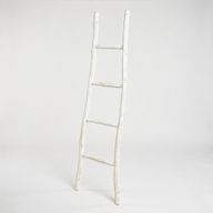 Grande Échelle en Bois de Kemu - 1,5 m - Blanchi - Style Japonais