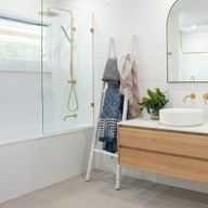 Grande Échelle en Bois de Kemu - 1,5 m - Blanchi - Style Japonais