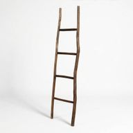 Grande Échelle en Bois de Kemu - 1,5 m - Chocolat - Style Japonais