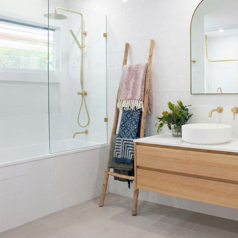 Grande Échelle en Bois de Kemu - 1,5 m - Naturel - Style Japonais