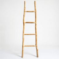 Grande Échelle en Bois de Kemu - 1,5 m - Naturel - Style Japonais
