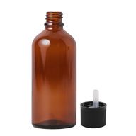 Bouteille compte-gouttes en verre ambré de 100 ml avec bouchon de sécurité pour enfants