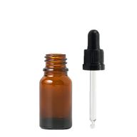 Bouteille compte-gouttes en verre ambré de 10 ml avec pipette noire