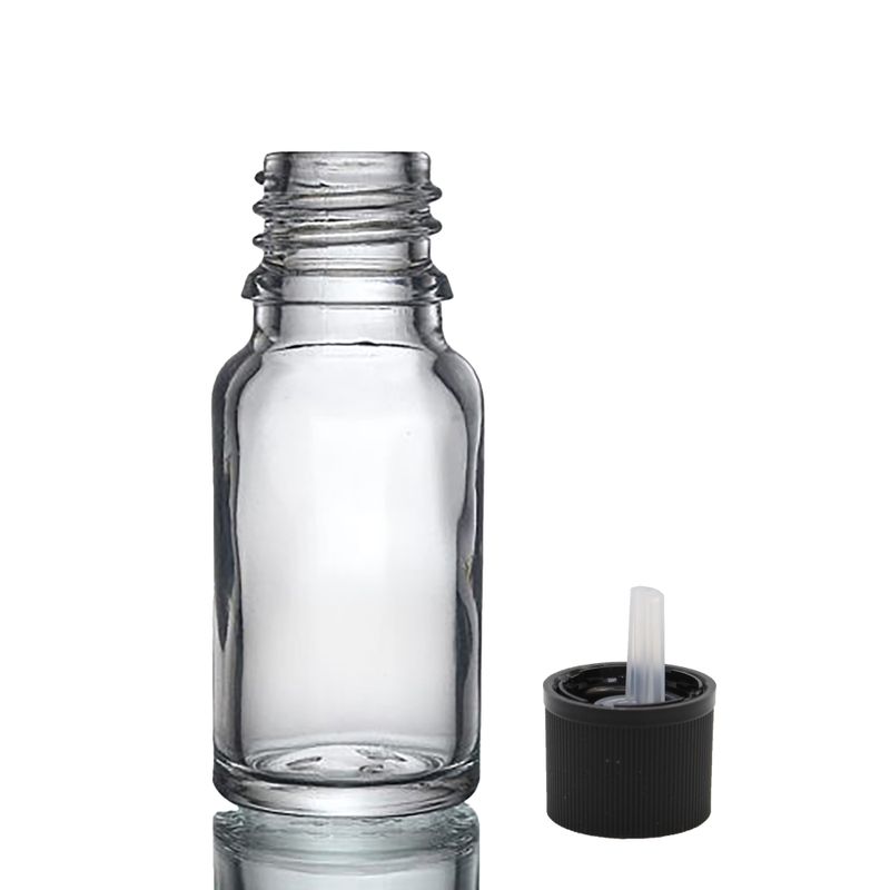 Bouteille Compte-gouttes en Verre Transparent de 10ml avec Bouchon Compte-gouttes de Sécurité Enfant