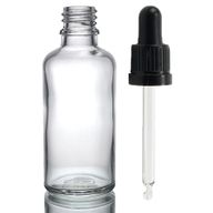 Bouteille Compte-gouttes en Verre Transparent de 100ml avec Pipette Inviolable Transparente