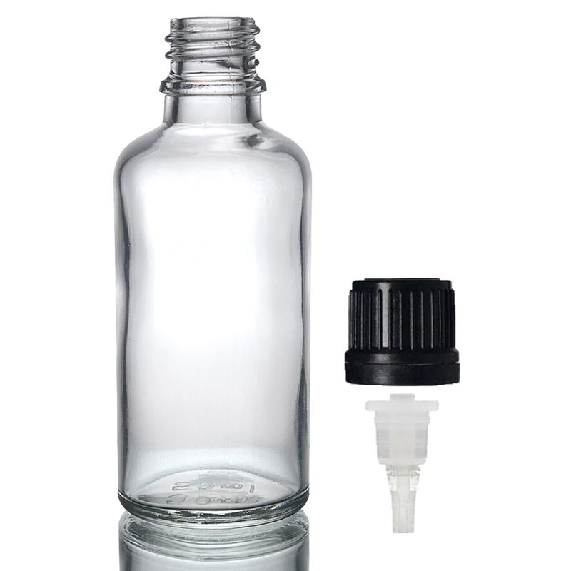 Bouteille Compte-gouttes en Verre Transparent de 100ml avec Bouchon Compte-gouttes