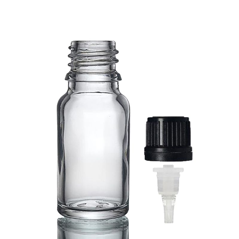 Bouteille Compte-gouttes en Verre Transparent de 10ml avec Bouchon Compte-gouttes
