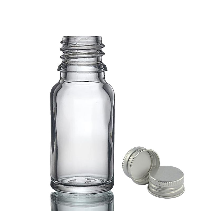 Bouteille Compte-gouttes en Verre Transparent de 10ml avec Bouchon en Aluminium