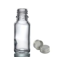 Bouteille Compte-gouttes en Verre Transparent de 15ml avec Bouchon en Aluminium