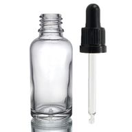 Bouteille Compte-gouttes en Verre Transparent de 30ml avec Pipette Inviolable Transparente