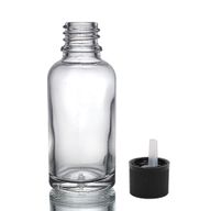 Bouteille Compte-gouttes en Verre Transparent de 30ml avec Bouchon Compte-gouttes de Sécurité Enfant