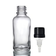 Bouteille Compte-gouttes en Verre Transparent de 30ml avec Bouchon Compte-gouttes