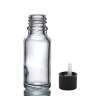 Bouteille Compte-gouttes en Verre Transparent de 15ml avec Bouchon Compte-gouttes de Sécurité Enfant