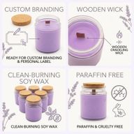 Bougie en Cire de Soja Woodwick – Sans Étiquette : Lavande Sauvage