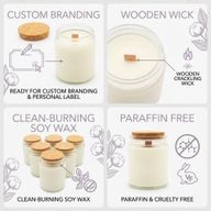 Bougie en Cire de Soja Woodwick – Sans Étiquette : Feuilles et Lin