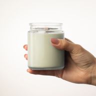 Bougie en Cire de Soja Woodwick – Sans Étiquette : Feuilles et Lin