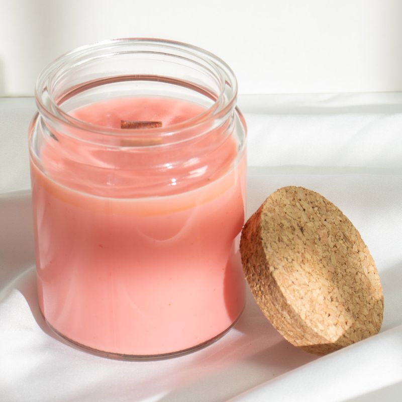 Bougie en Cire de Soja Woodwick – Sans Étiquette : Rose de Minuit