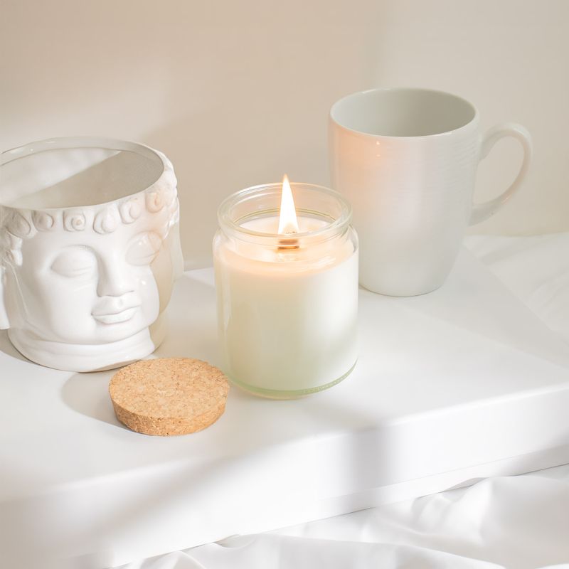 Bougie en Cire de Soja Woodwick – Sans Étiquette : Rose de Minuit