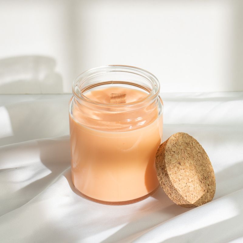 Bougie en Cire de Soja Woodwick – Sans Étiquette : Zeste Forestier