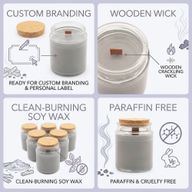 Bougie en Cire de Soja Woodwick – Sans Étiquette : Cendre et fumée de bois