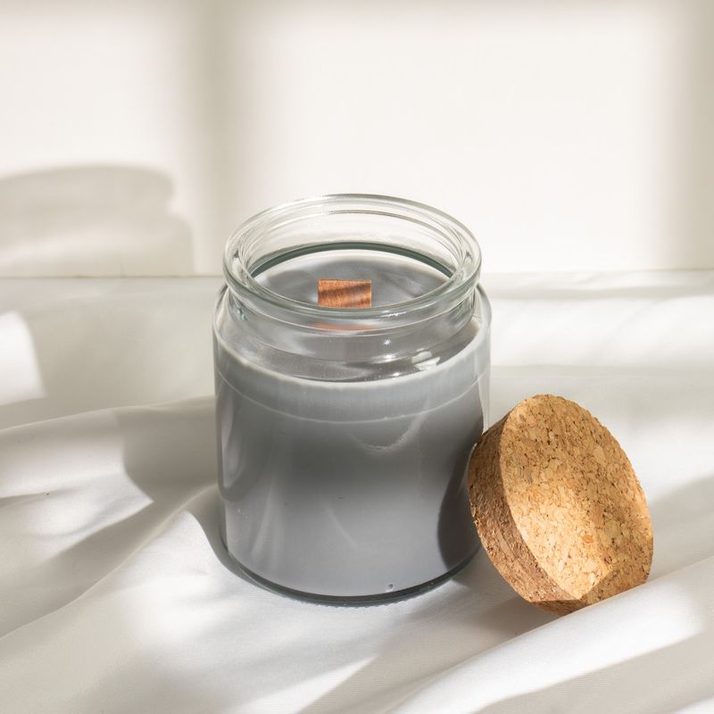 Bougie en Cire de Soja Woodwick – Sans Étiquette : Cendre et fumée de bois