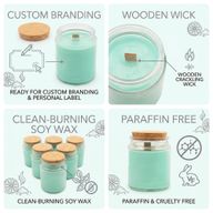 Bougie en Cire de Soja Woodwick – Sans Étiquette : Mousse & Brume