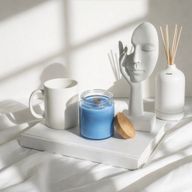 Bougie en Cire de Soja Woodwick – Sans Étiquette : Sauge & Bois de Menthe