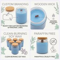 Bougie en Cire de Soja Woodwick – Sans Étiquette : Sauge & Bois de Menthe