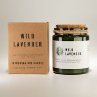 Bougie En Cire de Soja Avec Mèche en Bois– Lavande Sauvage