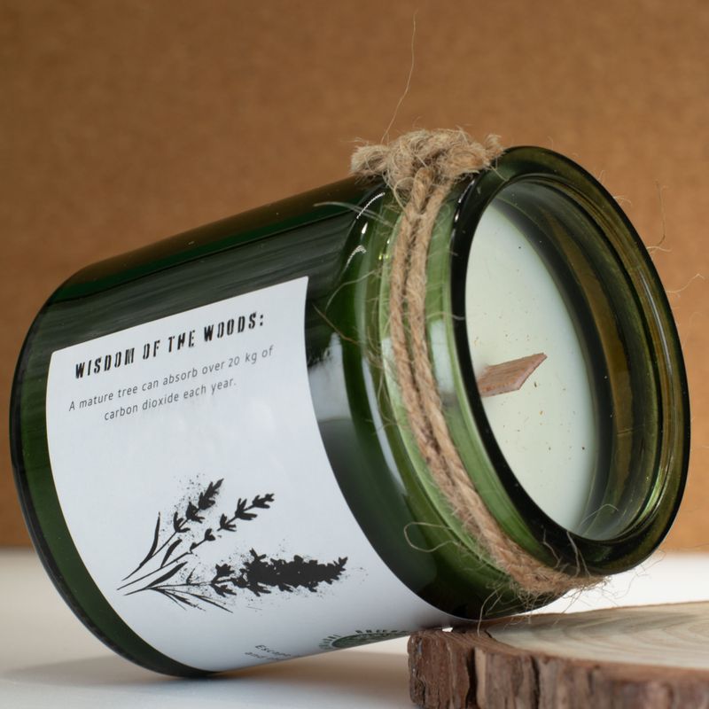 Bougie En Cire de Soja Avec Mèche en Bois– Lavande Sauvage