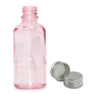 Bouteille Compte-Gouttes en Verre Rose 100ml - Avec Bouchon en Aluinium