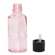 Bouteille Compte-Gouttes en Verre Rose 100ml - Avec Bouchon Compte-Gouettes Sécurité Enfant