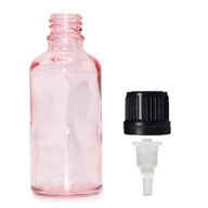 Bouteille Compte-Gouttes en Verre Rose 100ml - Avec Bouchon Compte-Gouttes