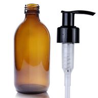 Bouteille Médicinale en Verre Ambré de 300 ml avec Pompe à Lotion