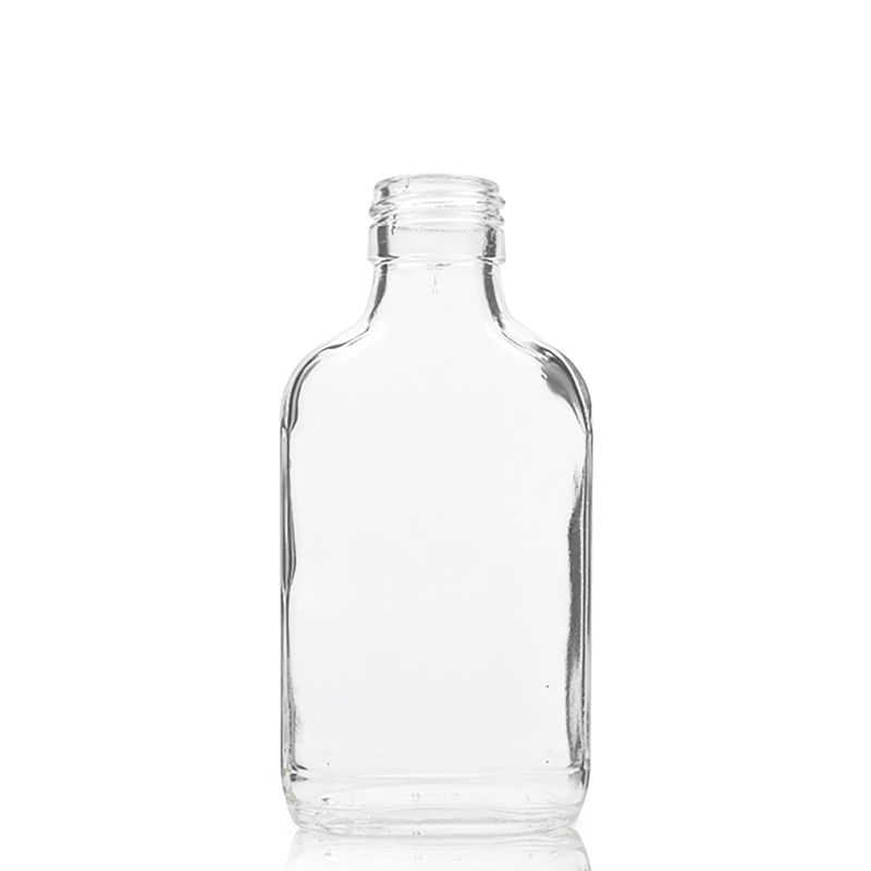 Bouteille en Verre Transparent 100ml avec Bouchon en Aluminium
