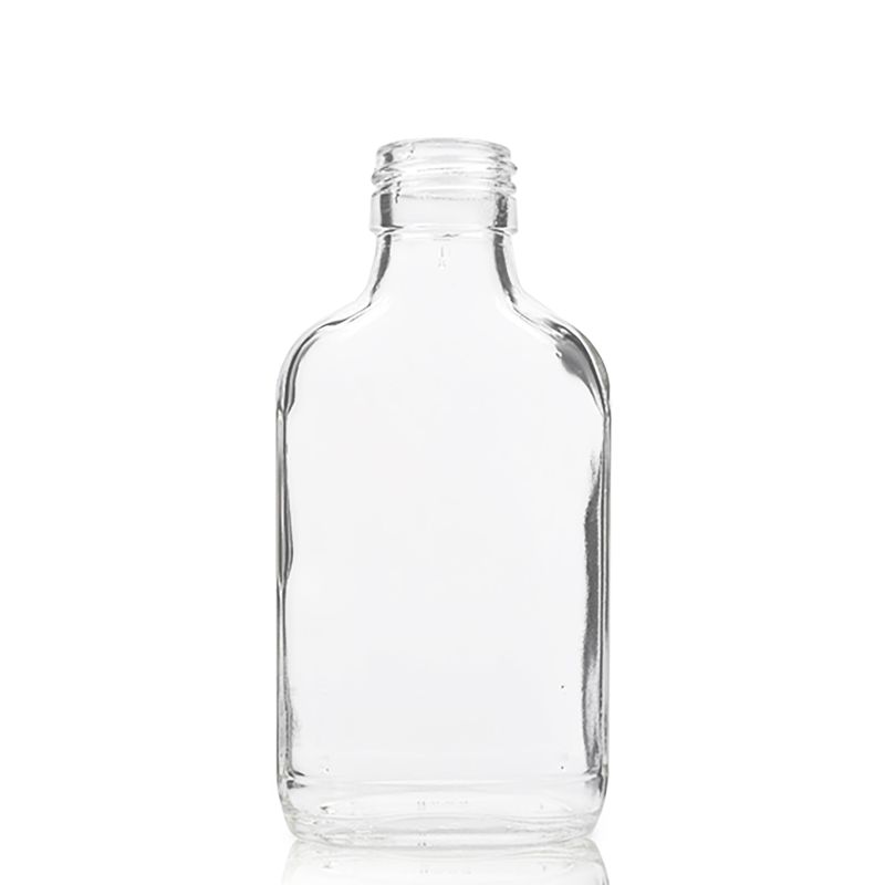 Bouteille en Verre Transparent 200ml avec Bouchon en Aluminium