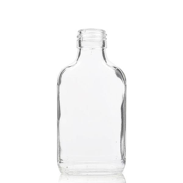Bouteille en Verre Transparent 200ml avec Bouchon en Aluminium