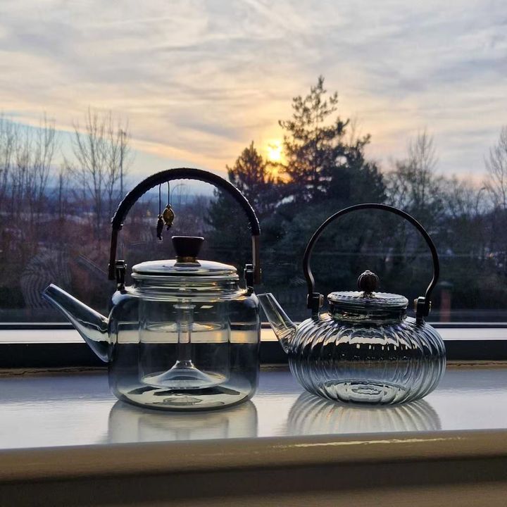 Théières en verre avec filtre d'infusion