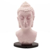 Lampe Buste de Bouddha – Cerise Craquelée – Socle Ovale
