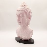 Lampe Buste de Bouddha – Cerise Craquelée – Socle Ovale