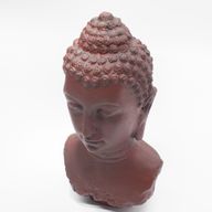 Lampe Buste de Bouddha – Lave Fusionnée – Socle Ovale