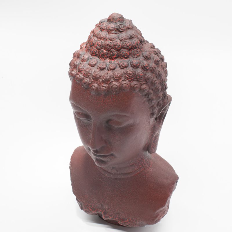 Lampe Buste de Bouddha – Lave Fusionnée – Socle Ovale