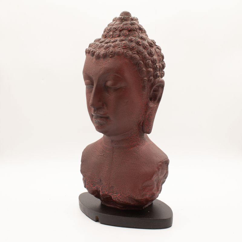 Lampe Buste de Bouddha – Lave Fusionnée – Socle Ovale