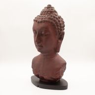 Lampe Buste de Bouddha – Lave Fusionnée – Socle Ovale