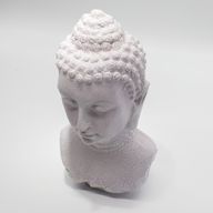 Lampe Buste de Bouddha – Lavande Craquelée – Socle Ovale
