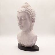 Lampe Buste de Bouddha – Lavande Craquelée – Socle Ovale