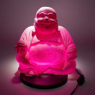 Lampe Bouddha Rieur – Fruit du Dragon – Socle Rond