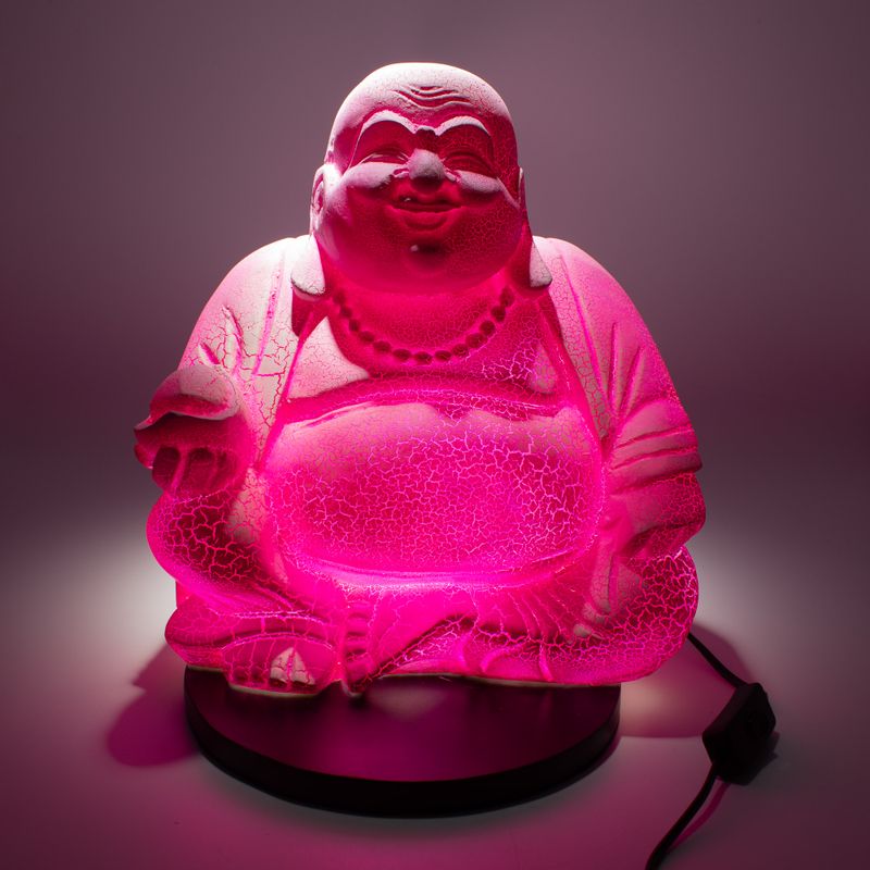 Lampe Bouddha Rieur – Fruit du Dragon – Socle Rond
