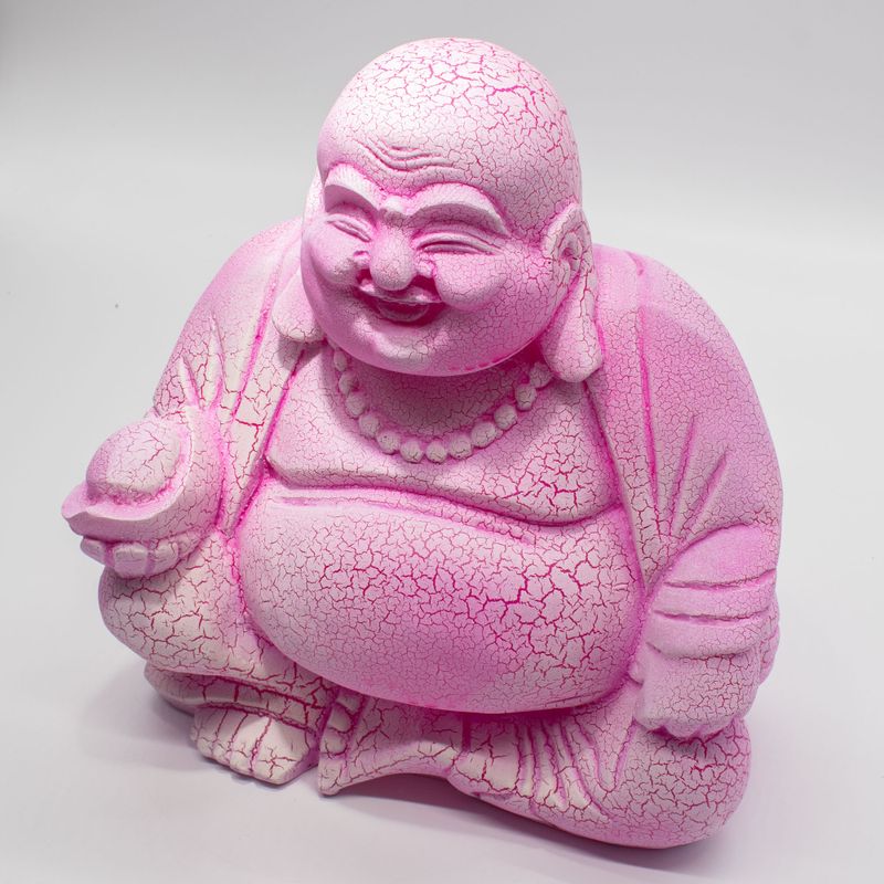 Lampe Bouddha Rieur – Fruit du Dragon – Socle Rond